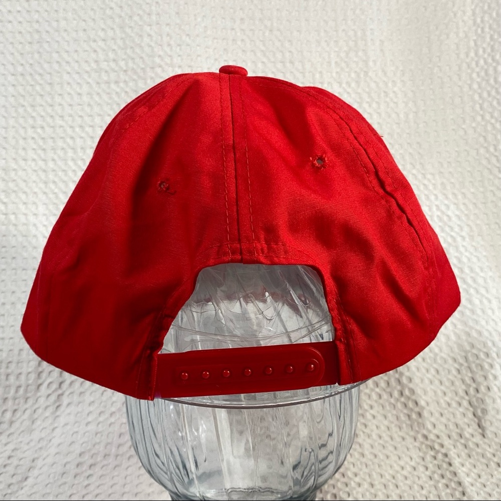 Vintage Hilti Red Hat Trucker Snapback Cap Adjustable; KP Caps; Cotton Polyester - Picture 11 of 11